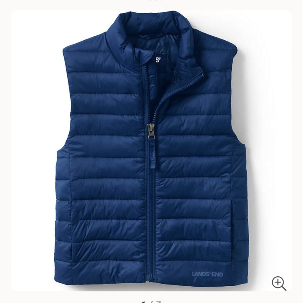 Navy puffer vest, great condition.